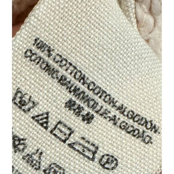 Free People Women's Pink Cable Knit V-Neck Sweater Size Medium - Picture 8 of 8